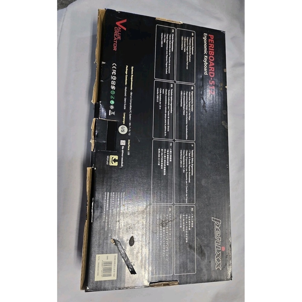Perixx Periboard-512 Ergonomic Keyboard Full Size Palm Rest 1.8MDurable Cable - Picture 7 of 7